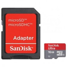 Карта памяти SanDisk 16Gb microSDHC Ultra UHS-I (SDSDQU-016G-U46A)