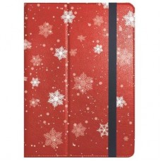 Чехол для планшета Drobak 10"-10.1" снежинки (Red) (446808)