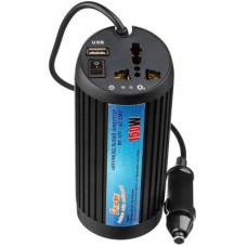 Автомобильный инвертор Porto 12V/220V 150W, USB, ионизатор, Black (MNY-150B)