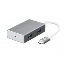 Концентратор 2E Type-C to 4*USB3.0, Aluminum, 0.20 м (2E-W1407)