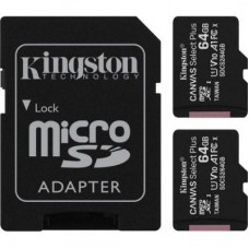 Карта памяти Kingston 64GB Class 10 Canvas Select Plus 100R A1 (SDCS2/64GB-2P1A)