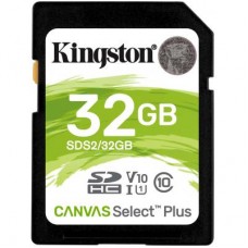 Карта памяти Kingston 32GB SDXC class 10 UHS-I U3 Canvas Select Plus (SDS2/32GB)