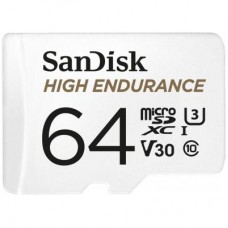 Карта памяти SanDisk 64GB microSDXC class 10 UHS-I U3 V30 High Endurance (SDSQQNR-064G-GN6IA)