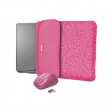 Чехол для ноутбука Trust 15.6" Yvo Mouse & Sleeve Pink+ mouse (23443)