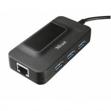Концентратор Trust Oila 3 Port USB 3.0 Hub with network port (20789)