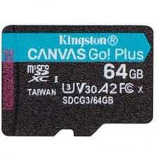 Карта памяти Kingston 64GB microSD class 10 UHS-I U3 A2 Canvas Go Plus (SDCG3/64GBSP)