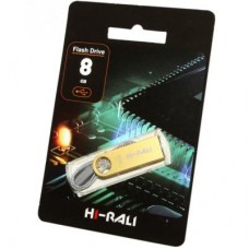 USB флеш накопитель Hi-Rali 8GB Shuttle Series Gold USB 2.0 (HI-8GBSHGD)