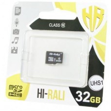 Карта памяти Hi-Rali 32GB microSDHC class 10 UHS-I (HI-32GBSD10U1-00)