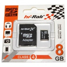 Карта памяти Hi-Rali 8GB microSDHC class 4 (HI-8GBSDCL4-01)
