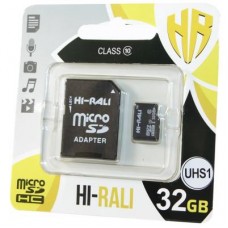 Карта памяти Hi-Rali 32GB microSDHC class 10 UHS-I (HI-32GBSD10U1-01)
