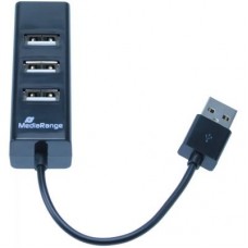 Концентратор Mediarange USB 2.0 hub 1:4, bus-powered, black (MRCS502)
