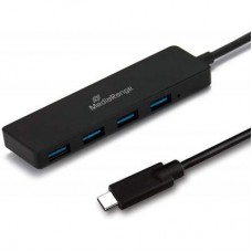 Концентратор Mediarange USB type-c hub 1:4, bus-powered, black (MRCS508)
