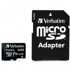Карта памяти Verbatim 64GB microSDHC Class 10 (44084)