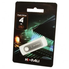 USB флеш накопитель Hi-Rali 4GB Shuttle Series Silver USB 2.0 (HI-4GBSHSL)
