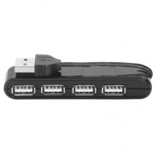 Концентратор Trust Vecco 4 Port USB 2.0 Mini Hub - black (14591_TRUST)