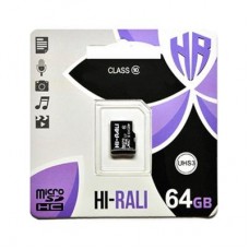 Карта памяти Hi-Rali 64GB microSDXC class 10 UHS-I (HI-64GBSDCL10-00)
