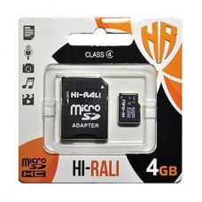 Карта памяти Hi-Rali 4GB microSDHC class 4 (HI-4GBSDCL4-01)