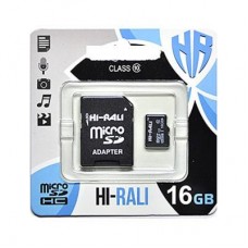 Карта памяти Hi-Rali 16GB microSDHC class 4 (HI-16GBSDCL4-01)