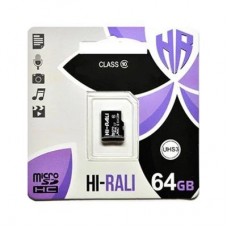 Карта памяти Hi-Rali 64GB microSDXC class 10 (HI-64GBSDCXCL10-01)