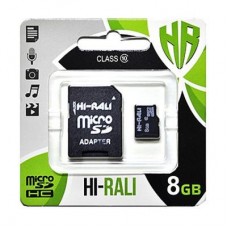 Карта памяти Hi-Rali 8GB microSDHC class 10 UHS-I (HI-8GBSD10U1-01)