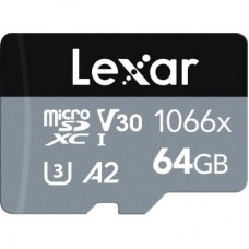 Карта памяти Lexar 64GB microSDXC class 10 UHS-I 1066x Silver (LMS1066064G-BNANG)