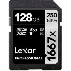 Карта памяти Lexar 128GB SDHC class 10 UHS-II 1667x (LSD128CB1667)