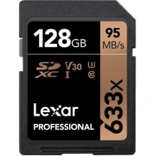 Карта памяти Lexar 128GB SDXC class 10 UHS-I U3 V30 633x Professional (LSD128CB633)
