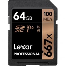 Карта памяти Lexar 64GB SDXC class 10 UHS-I U3 V30 667x Professional (LSD0667064G-BNNNG)