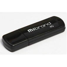 USB флеш накопитель Mibrand 4GB Grizzly Black USB 2.0 (MI2.0/GR4P3B)
