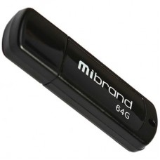 USB флеш накопитель Mibrand 64GB Grizzly Black USB 2.0 (MI2.0/GR64P3B)