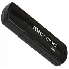 USB флеш накопитель Mibrand 8GB Grizzly Black USB 2.0 (MI2.0/GR8P3B)