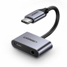 Концентратор Hub Type-C M to 3.5mm F+Type-C F Adapter CM193 (Gray) Ugreen (50596)