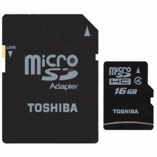 Карта памяти Toshiba 16Gb microSDHC class 4 (SD-C16GJ(BL5A)