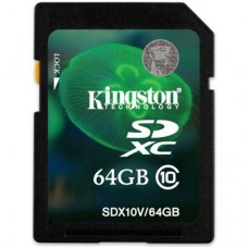 Карта памяти Kingston 64Gb SDXC class 10 (SDX10V/64GB)