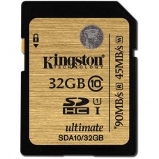 Карта памяти Kingston 32Gb Ultimate SDHC class 10 UHS-I (SDA10/32GB)