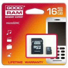 Карта памяти Goodram 16Gb microSDHC UHS-I class 10 (SDU16GHCUHS1AGRR10)