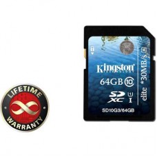 Карта памяти Kingston 64Gb SDHC class 10 UHS-I Elite Generation 3 (SD10G3/64GB)