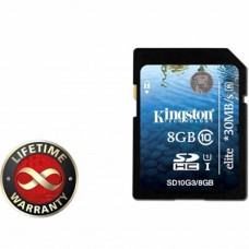 Карта памяти Kingston 8Gb SDHC class 10 UHS-I Elite Generation 3 (SD10G3/8GB)