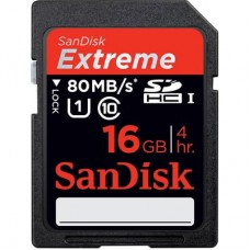 Карта памяти SanDisk 16Gb SDHC HD Video eXtreme UHS-I Class 10 (SDSDXS-016G-X46)
