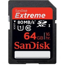 Карта памяти SanDisk 64Gb SDXC eXtreme Class 10 UHS-I (SDSDXS-064G-X46)