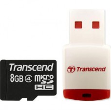 Карта памяти Transcend 8Gb microSDHC class 4 (TS8GUSDHC4-P3)