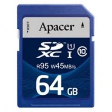Карта памяти Apacer 64GB SDXC UHS-I 95/45 Class10 (AP64GSDXC10U2-R)